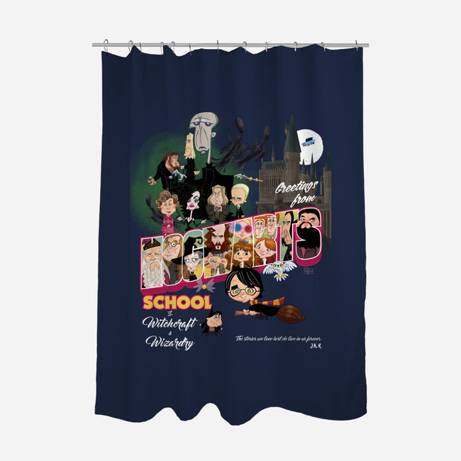 Greetings From Hogwarts School-None-Polyester-Shower Curtain-Fritsch