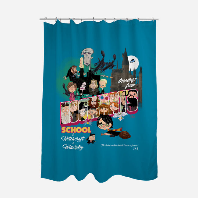 Greetings From Hogwarts School-None-Polyester-Shower Curtain-Fritsch