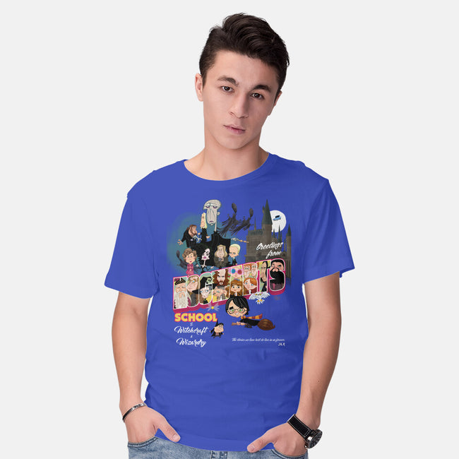 Greetings From Hogwarts School-Mens-Basic-Tee-Fritsch