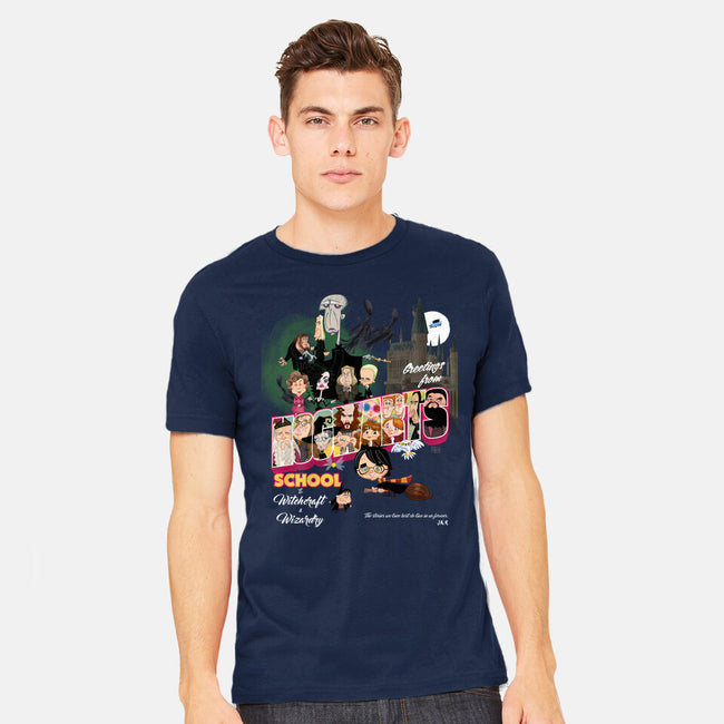 Greetings From Hogwarts School-Mens-Heavyweight-Tee-Fritsch