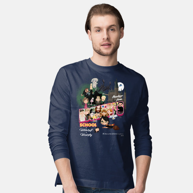 Greetings From Hogwarts School-Mens-Long Sleeved-Tee-Fritsch