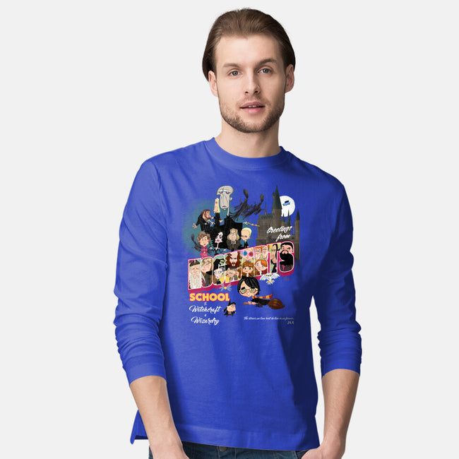 Greetings From Hogwarts School-Mens-Long Sleeved-Tee-Fritsch
