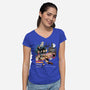 Greetings From Hogwarts School-Womens-V-Neck-Tee-Fritsch