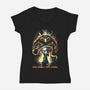 Pixel Balrog-Womens-V-Neck-Tee-zascanauta