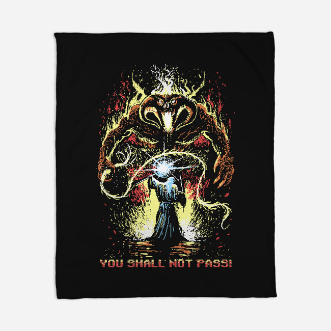 Pixel Balrog-None-Fleece-Blanket-zascanauta