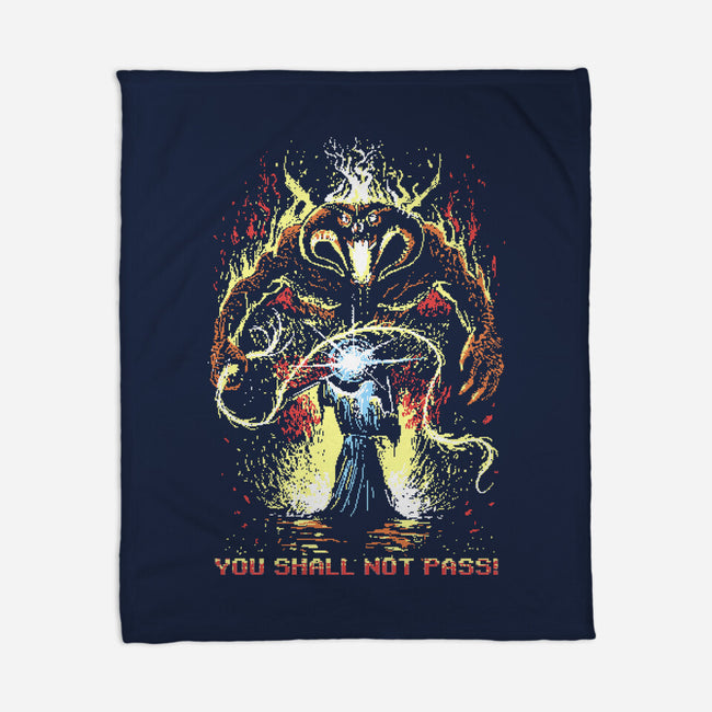 Pixel Balrog-None-Fleece-Blanket-zascanauta