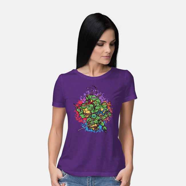 Turtle Brothers-Womens-Basic-Tee-nickzzarto