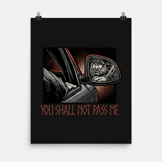 Shall Not Pass The Wizard-None-Matte-Poster-glitchygorilla