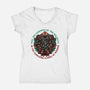 Warmth Of The Holidays-Womens-V-Neck-Tee-glitchygorilla