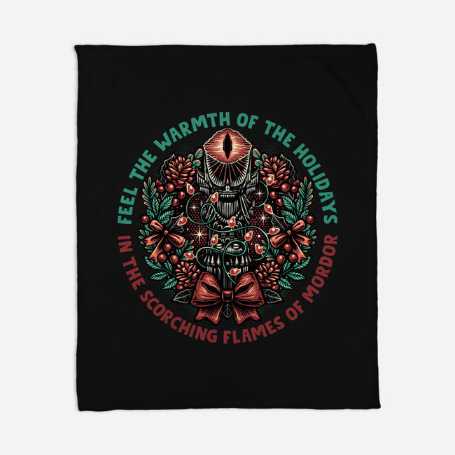 Warmth Of The Holidays-None-Fleece-Blanket-glitchygorilla