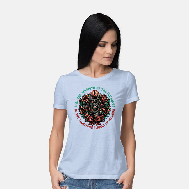 Warmth Of The Holidays-Womens-Basic-Tee-glitchygorilla