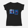 Up And Down-Womens-V-Neck-Tee-Raffiti