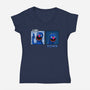 Up And Down-Womens-V-Neck-Tee-Raffiti