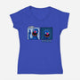 Up And Down-Womens-V-Neck-Tee-Raffiti