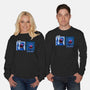 Up And Down-Unisex-Crew Neck-Sweatshirt-Raffiti