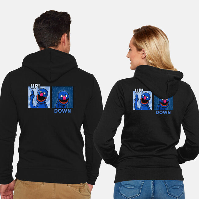 Up And Down-Unisex-Zip-Up-Sweatshirt-Raffiti