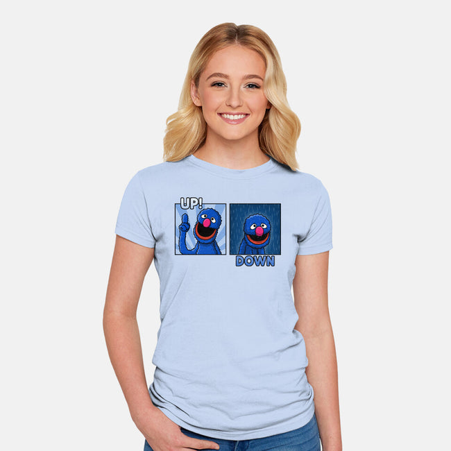 Up And Down-Womens-Fitted-Tee-Raffiti