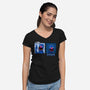 Up And Down-Womens-V-Neck-Tee-Raffiti