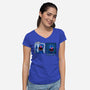 Up And Down-Womens-V-Neck-Tee-Raffiti