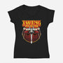 The Red-Space Punisher-Womens-V-Neck-Tee-Astrobot Invention