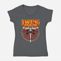 The Red-Space Punisher-Womens-V-Neck-Tee-Astrobot Invention