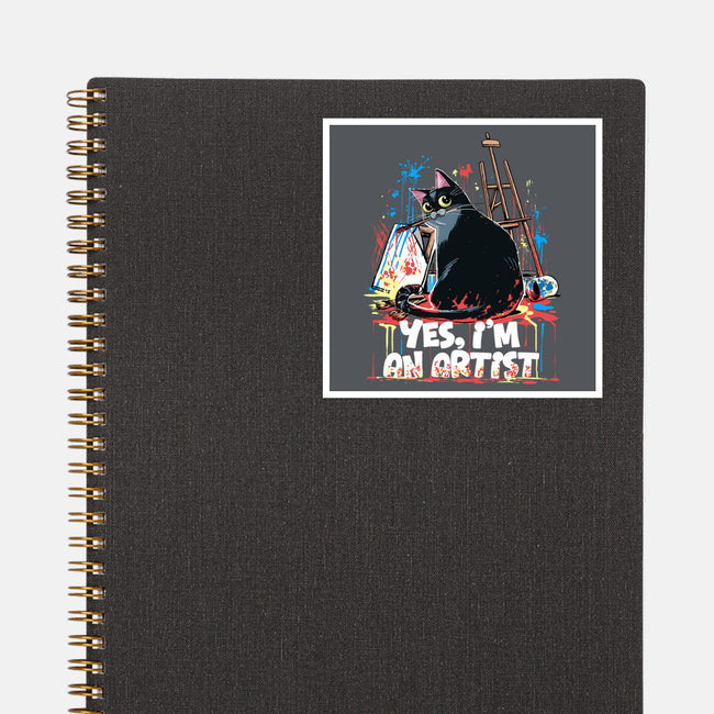 My Cat Is An Artist-None-Glossy-Sticker-zascanauta