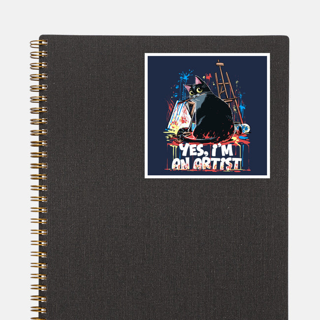 My Cat Is An Artist-None-Glossy-Sticker-zascanauta