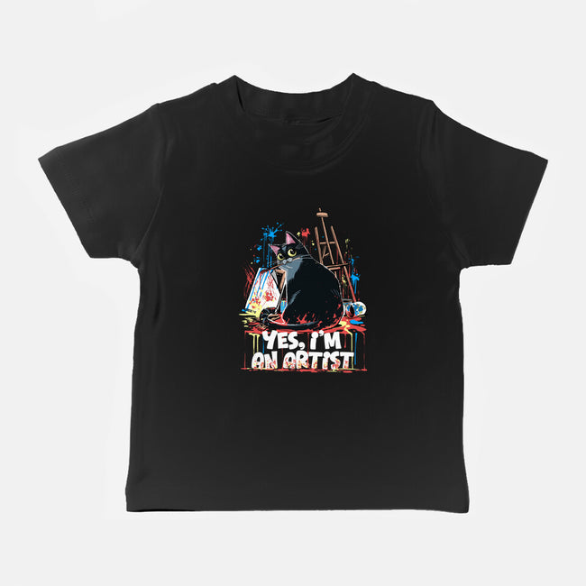 My Cat Is An Artist-Baby-Basic-Tee-zascanauta