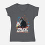 My Cat Is An Artist-Womens-V-Neck-Tee-zascanauta