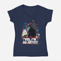 My Cat Is An Artist-Womens-V-Neck-Tee-zascanauta