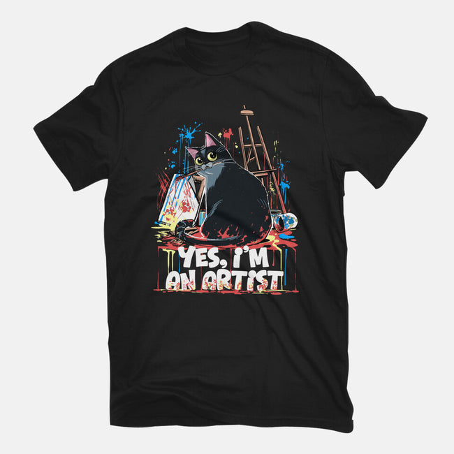 My Cat Is An Artist-Womens-Fitted-Tee-zascanauta
