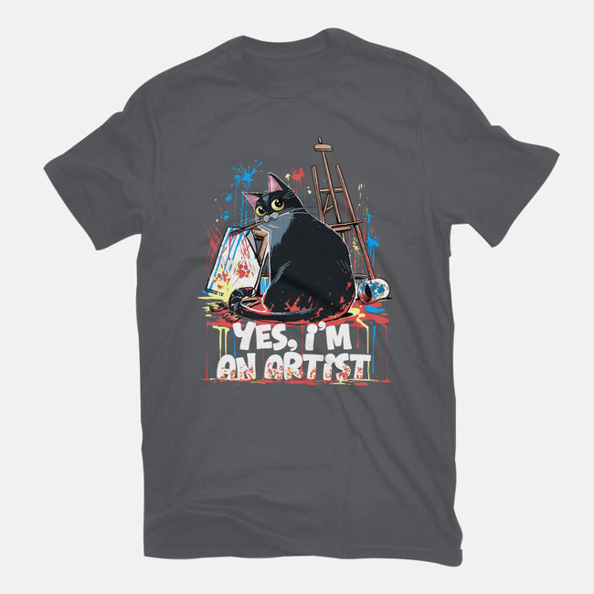 My Cat Is An Artist-Unisex-Basic-Tee-zascanauta