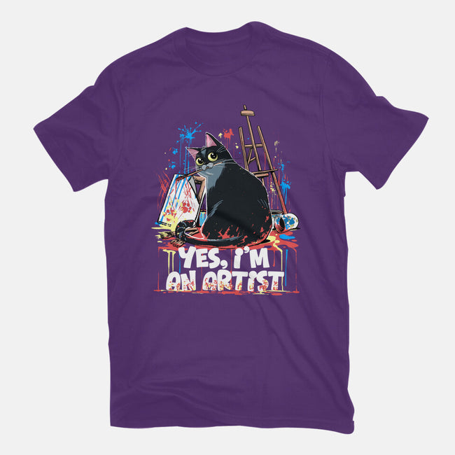 My Cat Is An Artist-Womens-Fitted-Tee-zascanauta