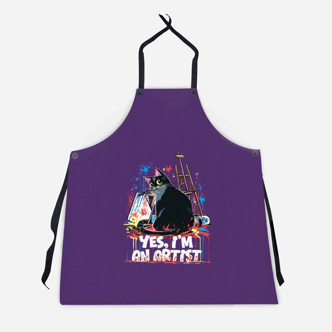 My Cat Is An Artist-Unisex-Kitchen-Apron-zascanauta