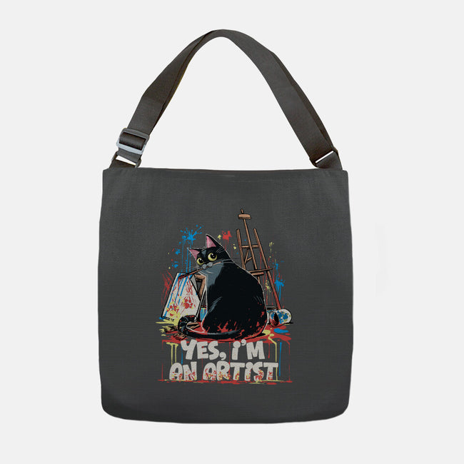 My Cat Is An Artist-None-Adjustable Tote-Bag-zascanauta