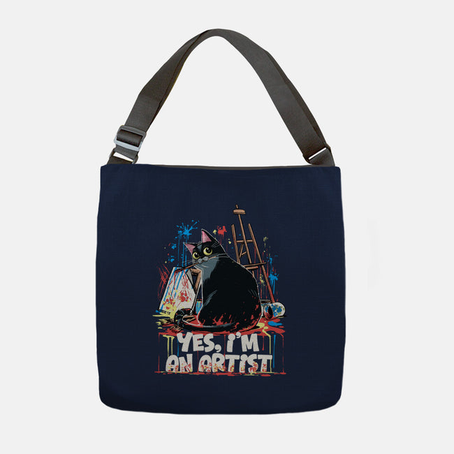 My Cat Is An Artist-None-Adjustable Tote-Bag-zascanauta