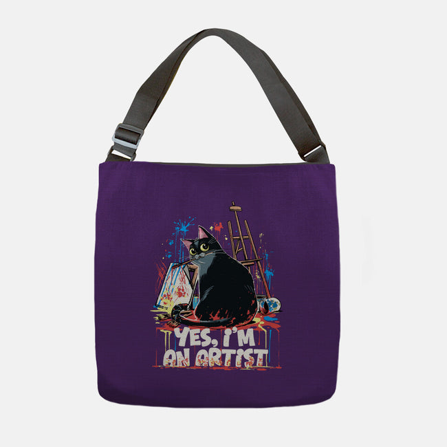 My Cat Is An Artist-None-Adjustable Tote-Bag-zascanauta