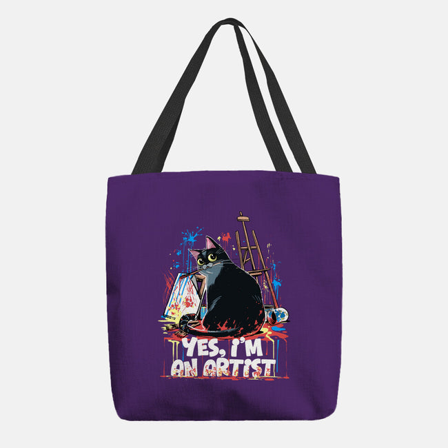 My Cat Is An Artist-None-Basic Tote-Bag-zascanauta