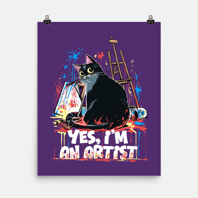 My Cat Is An Artist-None-Matte-Poster-zascanauta