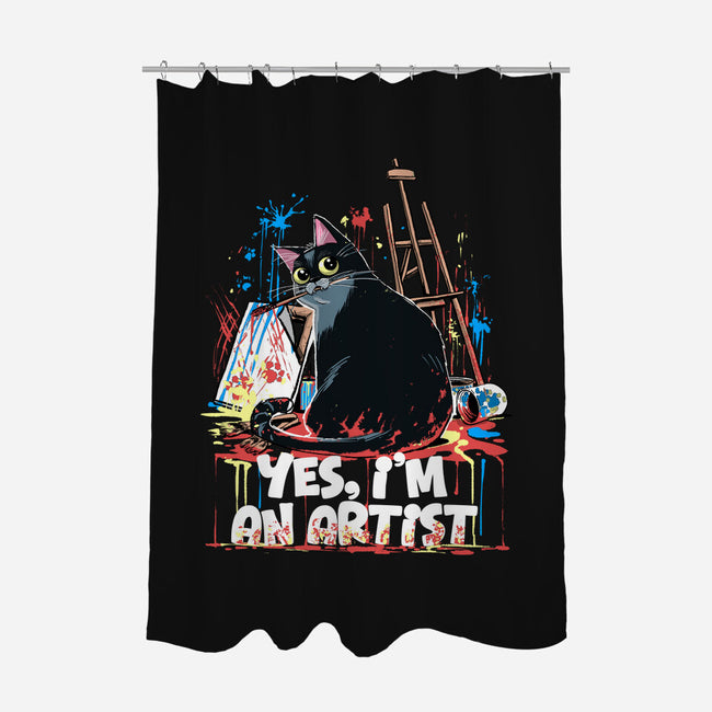 My Cat Is An Artist-None-Polyester-Shower Curtain-zascanauta