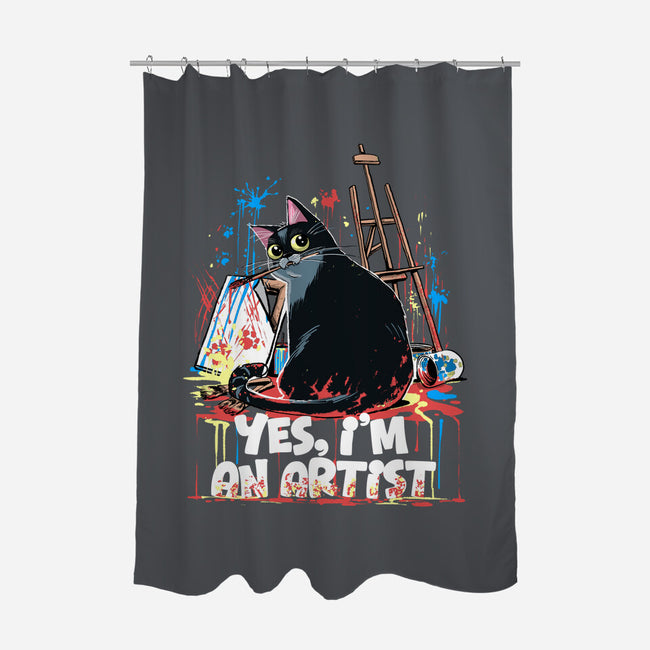 My Cat Is An Artist-None-Polyester-Shower Curtain-zascanauta