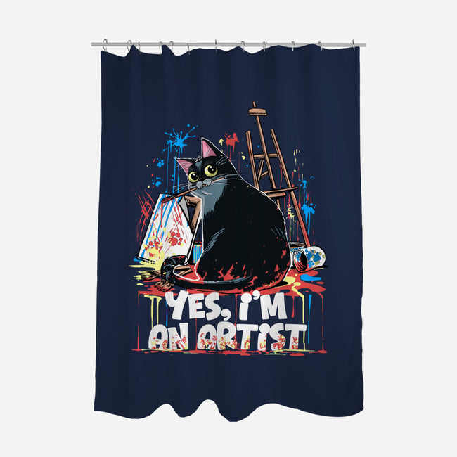 My Cat Is An Artist-None-Polyester-Shower Curtain-zascanauta