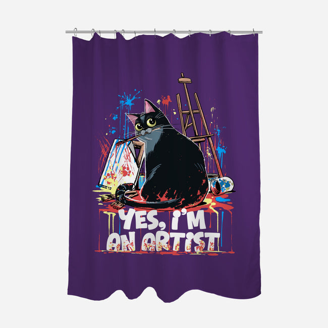My Cat Is An Artist-None-Polyester-Shower Curtain-zascanauta