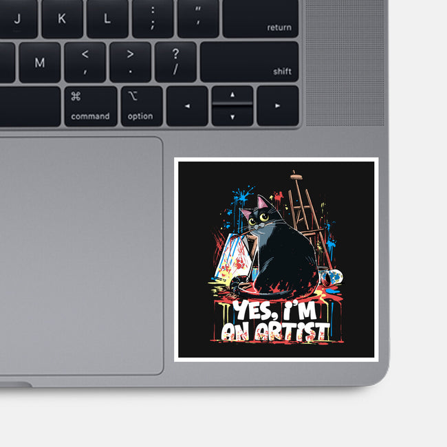 My Cat Is An Artist-None-Glossy-Sticker-zascanauta