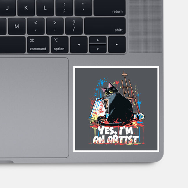 My Cat Is An Artist-None-Glossy-Sticker-zascanauta