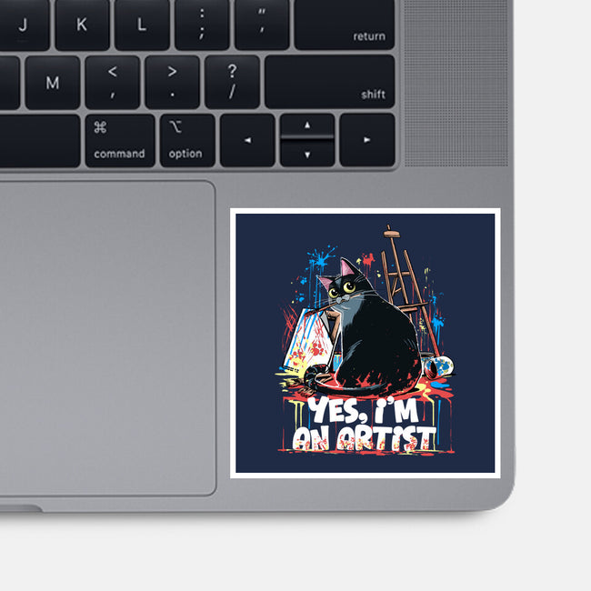 My Cat Is An Artist-None-Glossy-Sticker-zascanauta