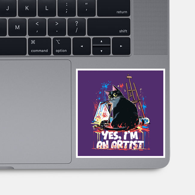 My Cat Is An Artist-None-Glossy-Sticker-zascanauta