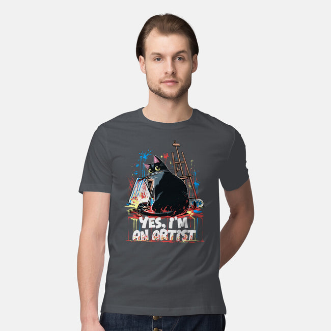 My Cat Is An Artist-Mens-Premium-Tee-zascanauta
