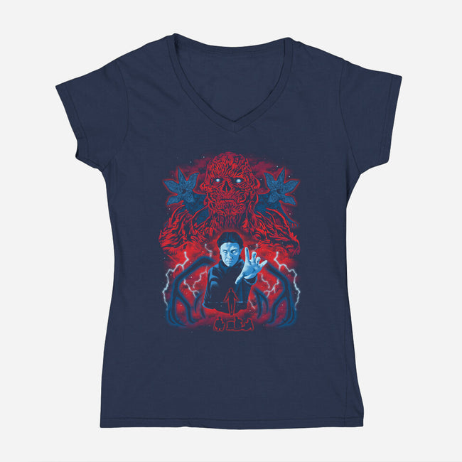 Odd Realities-Womens-V-Neck-Tee-zybbhorn