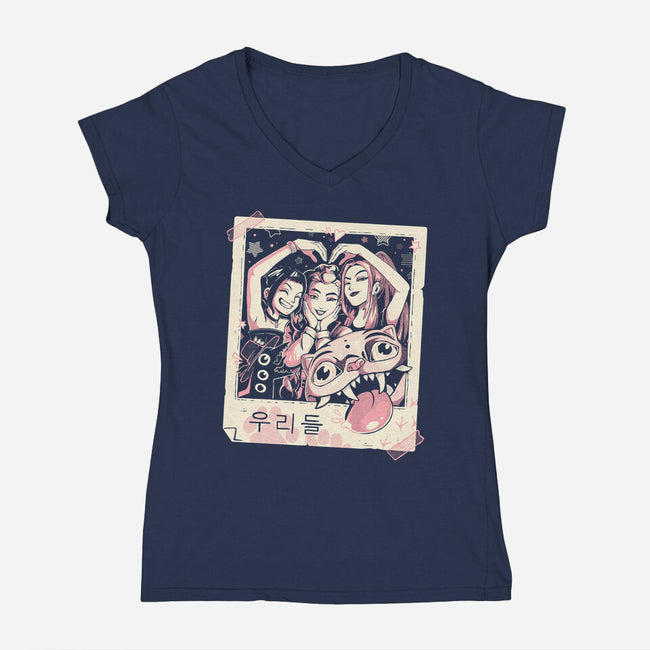 Forever Weird-Womens-V-Neck-Tee-Arigatees